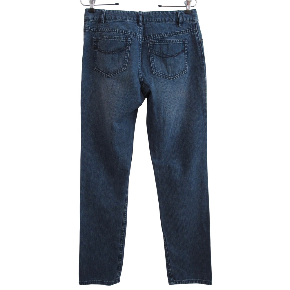 J. Jill Weekender Women 4 Medium Wash Straight Leg 100% Cotton Denim Jeans - Picture 3 of 6